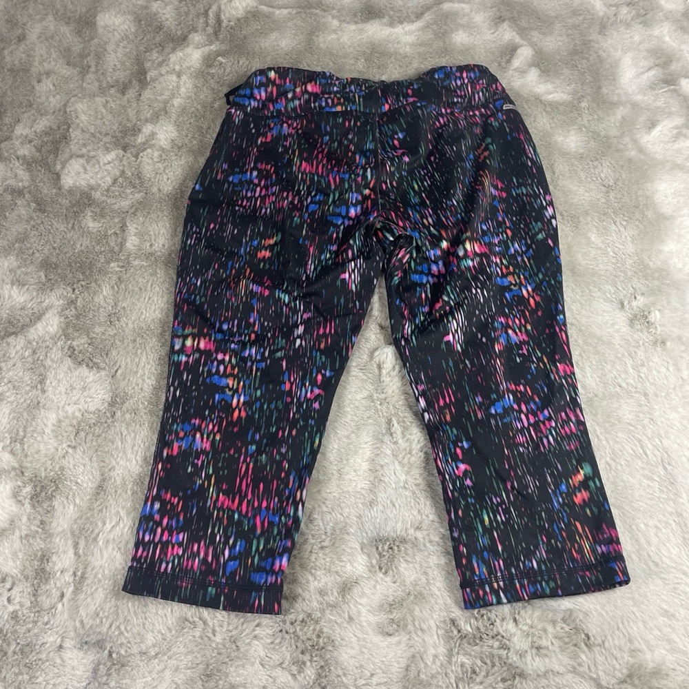 Danskin Now Womens Dri-More Capri Leggings Multicolor Abstract Streak-0691 - Picture 5 of 7